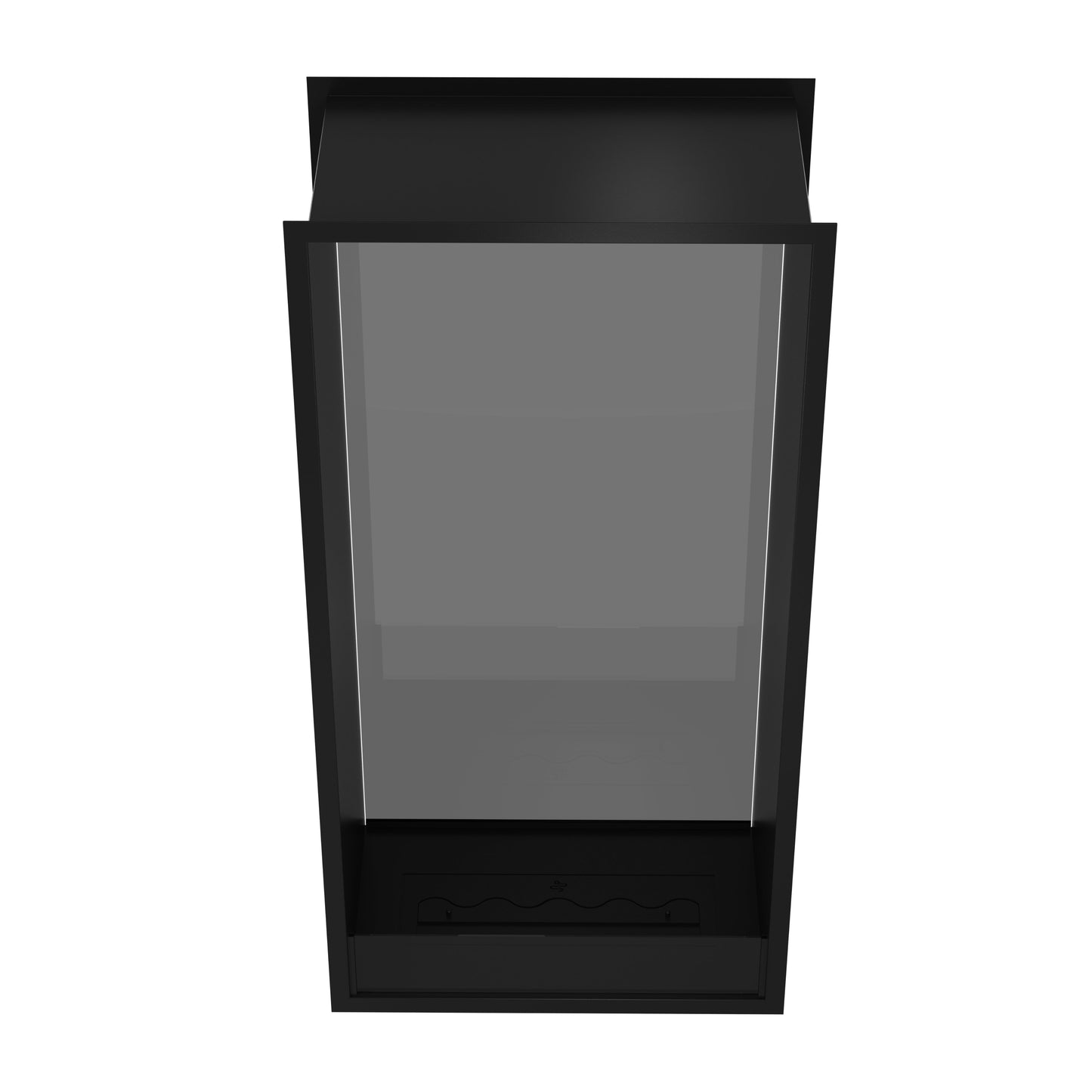 Verticale bio-ethanol doorkijkhaard Fame enkel glas 70 x 180 cm