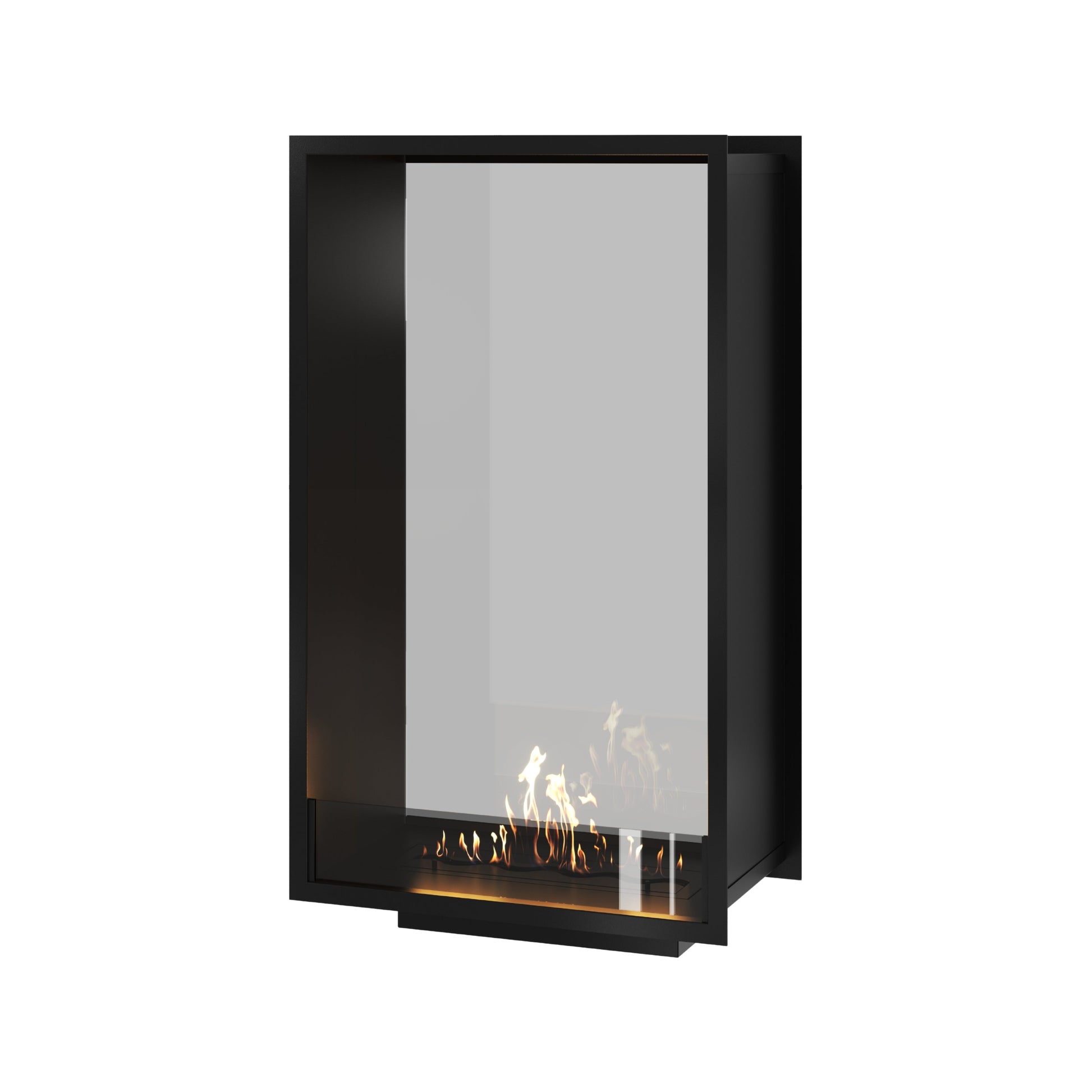 Verticale bio-ethanol doorkijkhaard Fame enkel glas 70 x 120 cm
