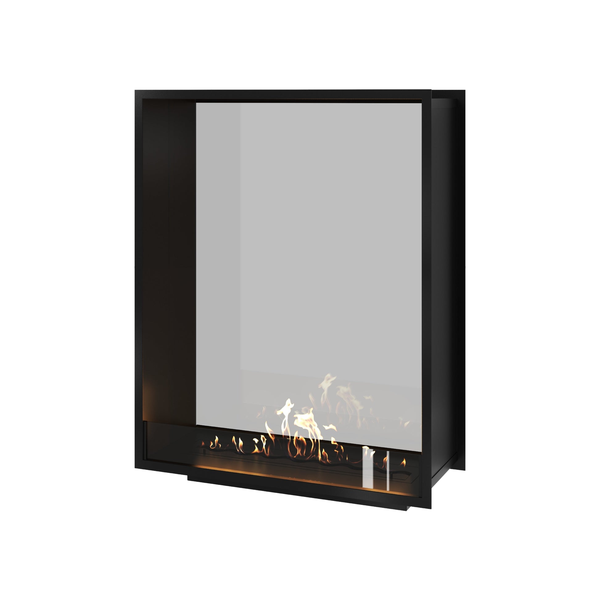 Verticale bio-ethanol doorkijkhaard Fame enkel glas 100 x 100 cm