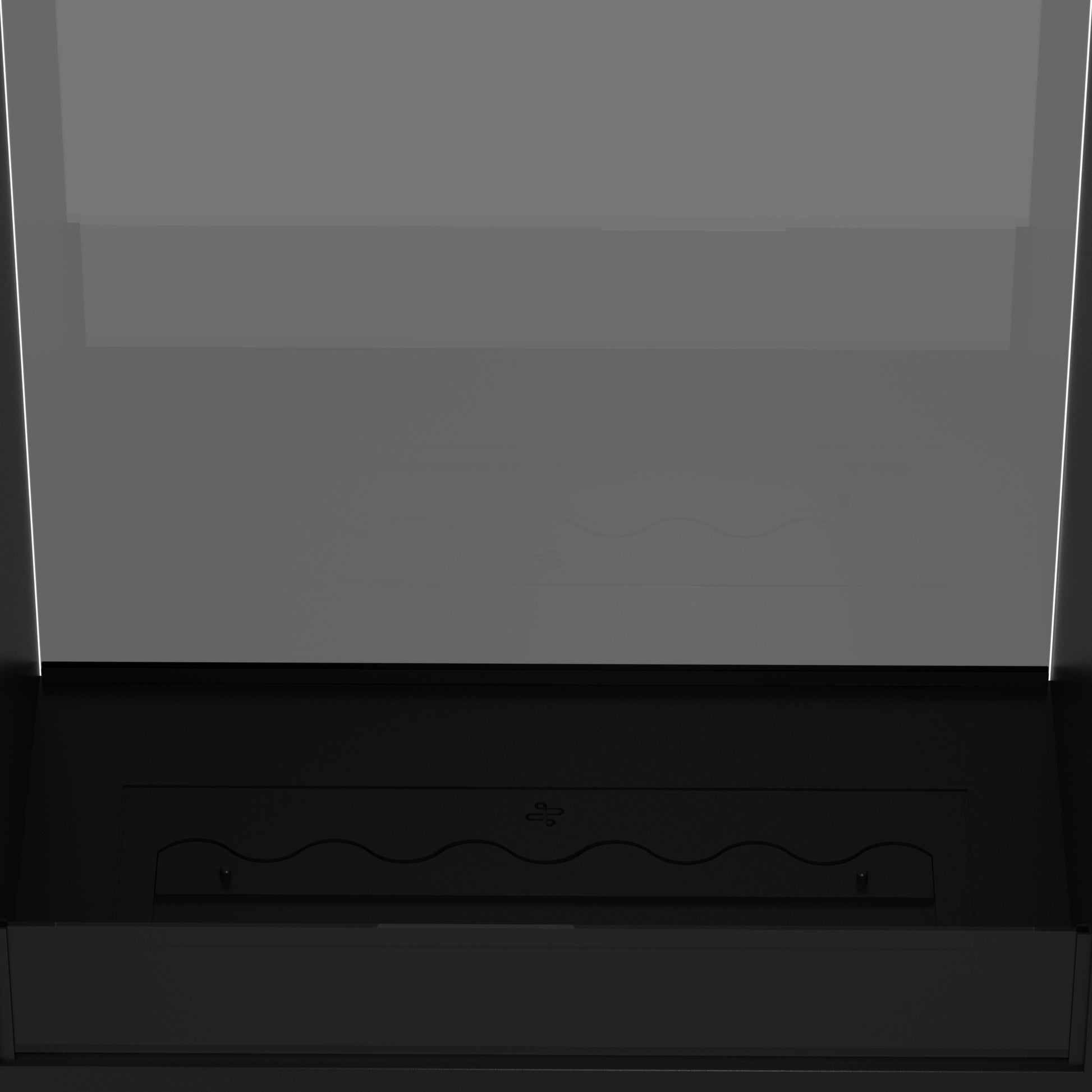 Verticale bio-ethanol doorkijkhaard Fame enkel glas 80 x 160 cm