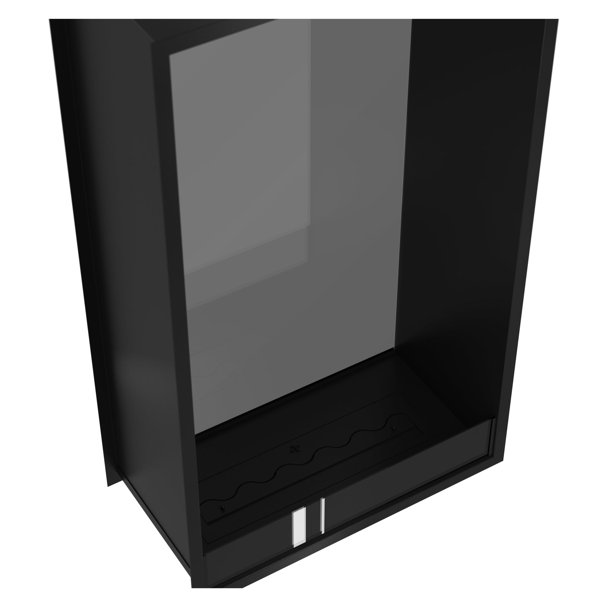 Verticale bio-ethanol doorkijkhaard Fame enkel glas 80 x 200 cm