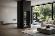 Verticale bio-ethanol doorkijkhaard Fame enkel glas 80 x 160 cm