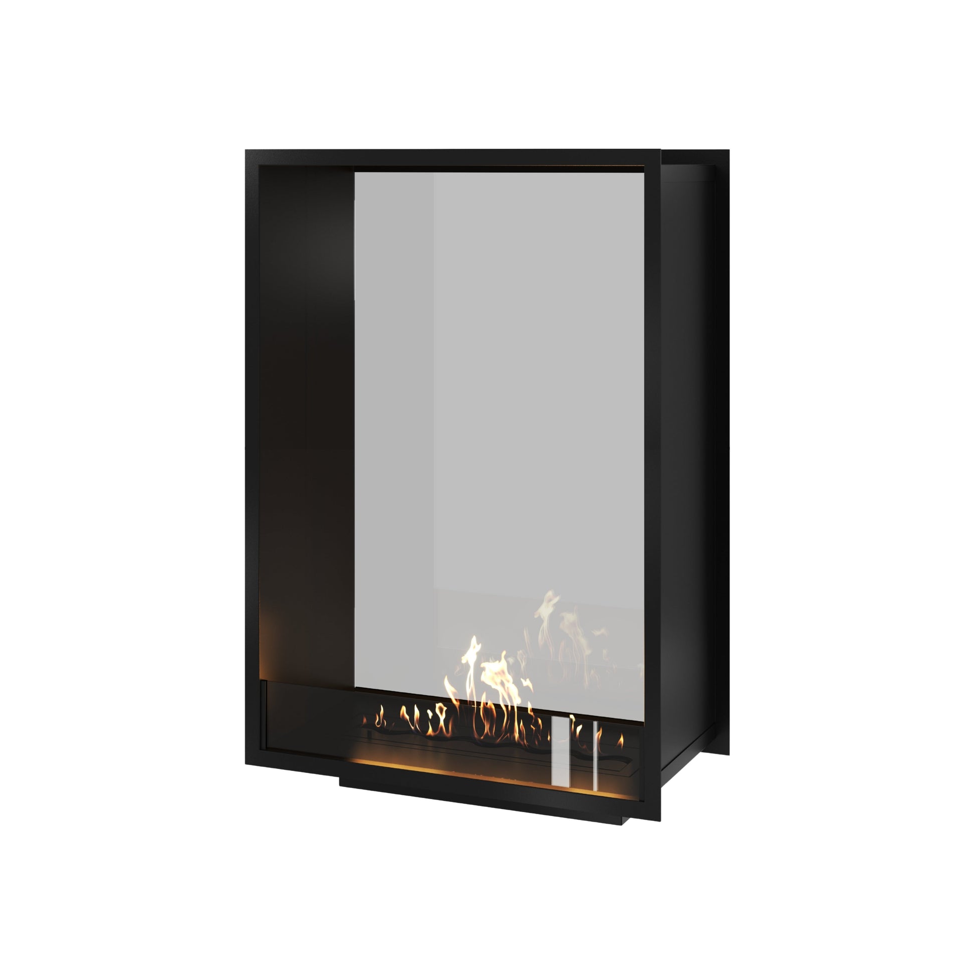 Verticale bio-ethanol doorkijkhaard Fame enkel glas 80 x 100 cm