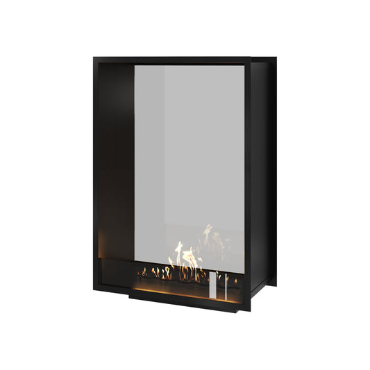 Verticale bio-ethanol doorkijkhaard Fame enkel glas 80 x 100 cm