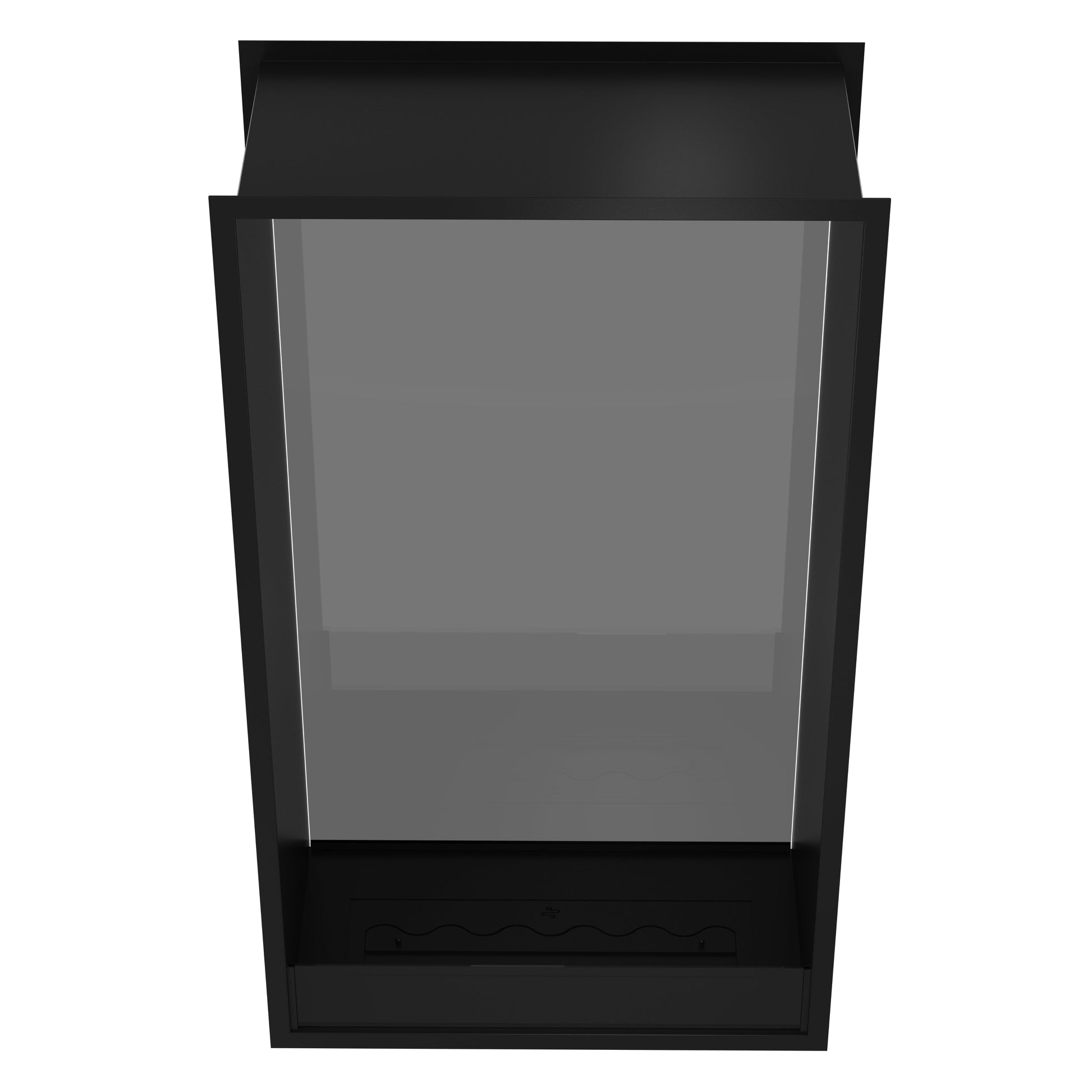 Verticale bio-ethanol doorkijkhaard Fame enkel glas 80 x 100 cm