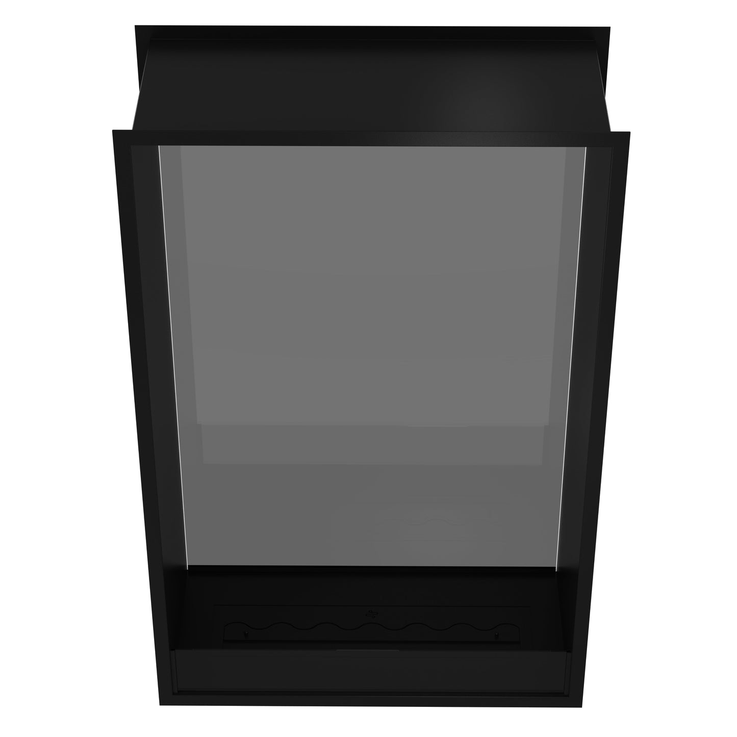 Verticale bio-ethanol doorkijkhaard Fame enkel glas 90 x 100 cm