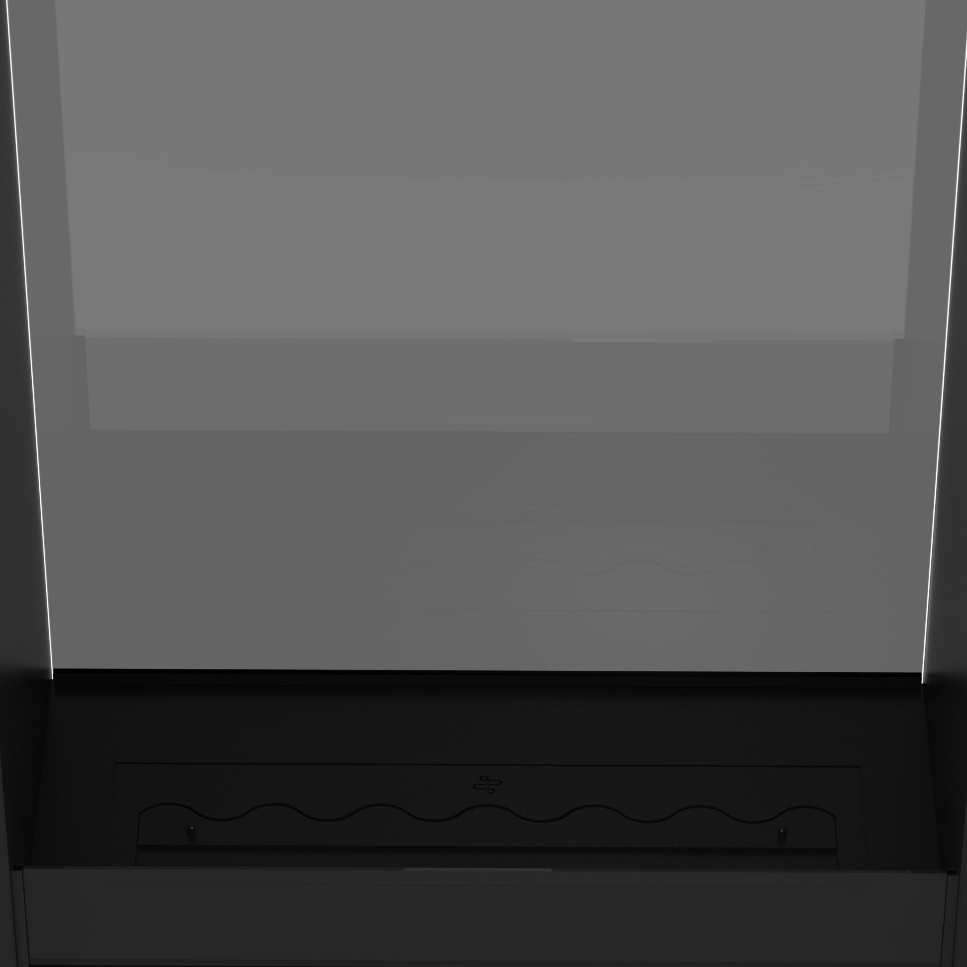 Verticale bio-ethanol doorkijkhaard Fame enkel glas 90 x 120 cm