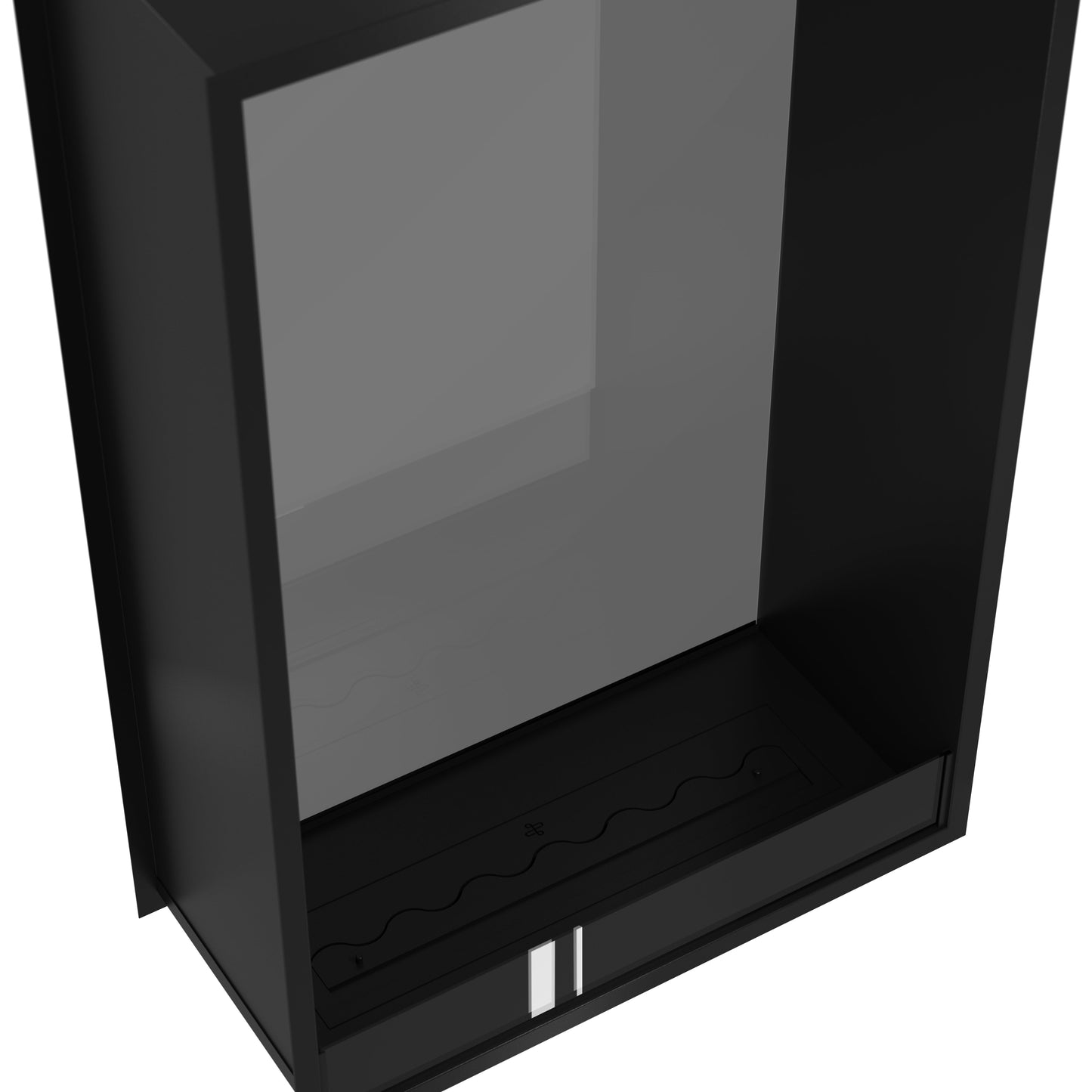 Verticale bio-ethanol doorkijkhaard Fame enkel glas 90 x 200 cm