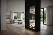 Verticale bio-ethanol doorkijkhaard Fame enkel glas 90 x 160 cm