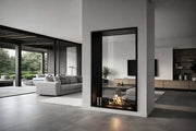 Verticale bio-ethanol doorkijkhaard Fame enkel glas 90 x 140 cm
