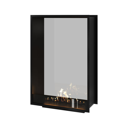 Verticale bio-ethanol doorkijkhaard Fame enkel glas 90 x 120 cm Wild Flame