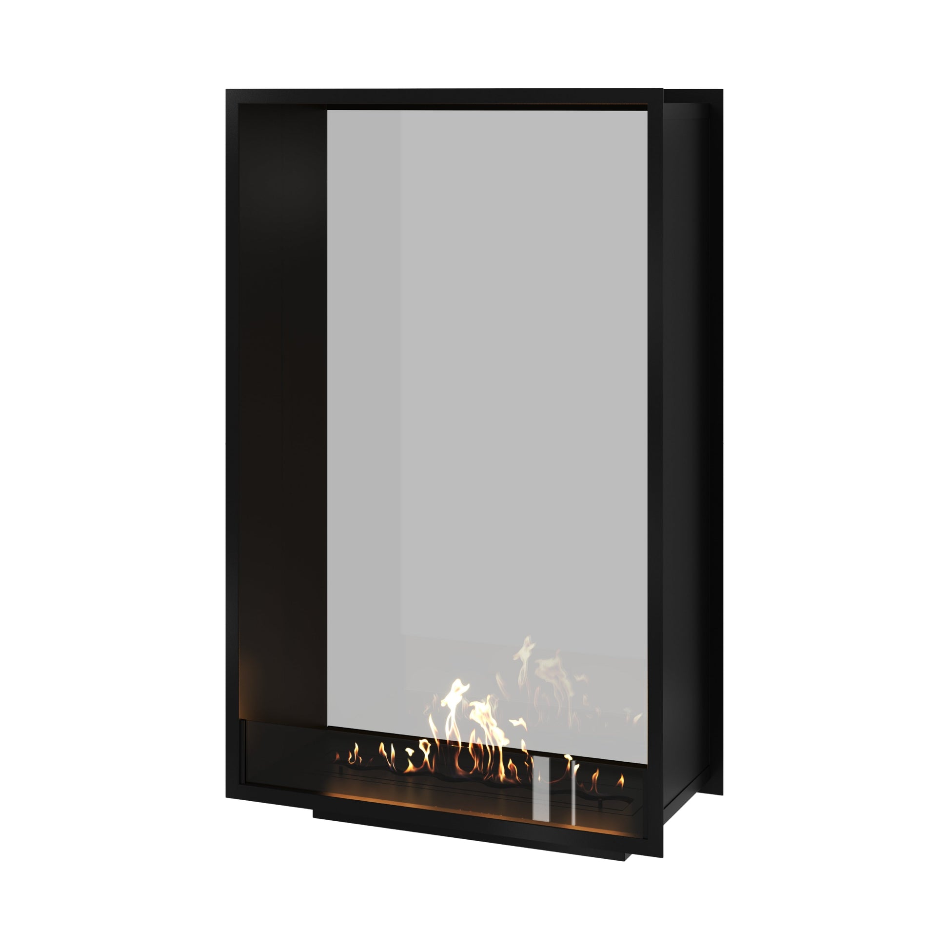 Verticale bio-ethanol doorkijkhaard Fame enkel glas 90 x 140 cm