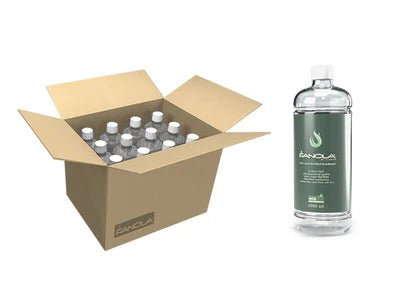 Fles Fanola bio-ethanol brandstof – hoogwaardige, geurloze brandstof voor schone verbranding in automatische en handmatige bio-ethanol haarden.