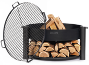 Vuurschaal MONTANA 80 cm met 80 cm grillrooster en 4 handgrepen | CookKing