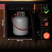 Gas Vuurtafel Voor Buiten | Vierkante | Planika Square - Chique Buiten Leven - Planika - Vuurtafel