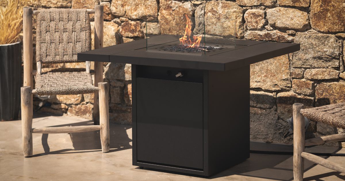 Gas Vuurtafel Voor Buiten | Vierkante | Planika Square - Chique Buiten Leven - Planika - Vuurtafel