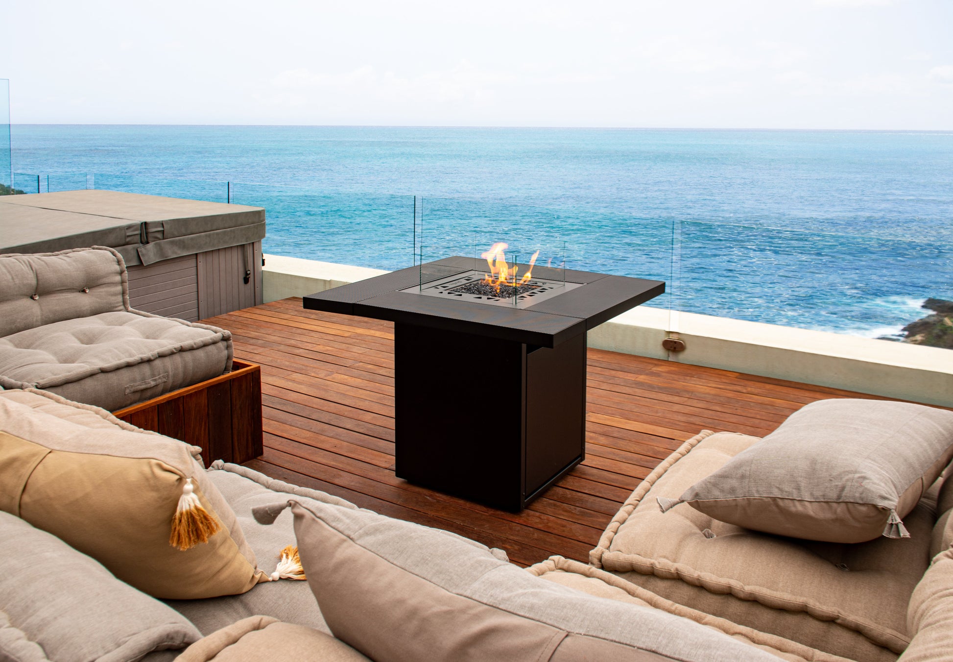 Gas Vuurtafel Voor Buiten | Vierkante | Planika Square - Chique Buiten Leven - Planika - Vuurtafel