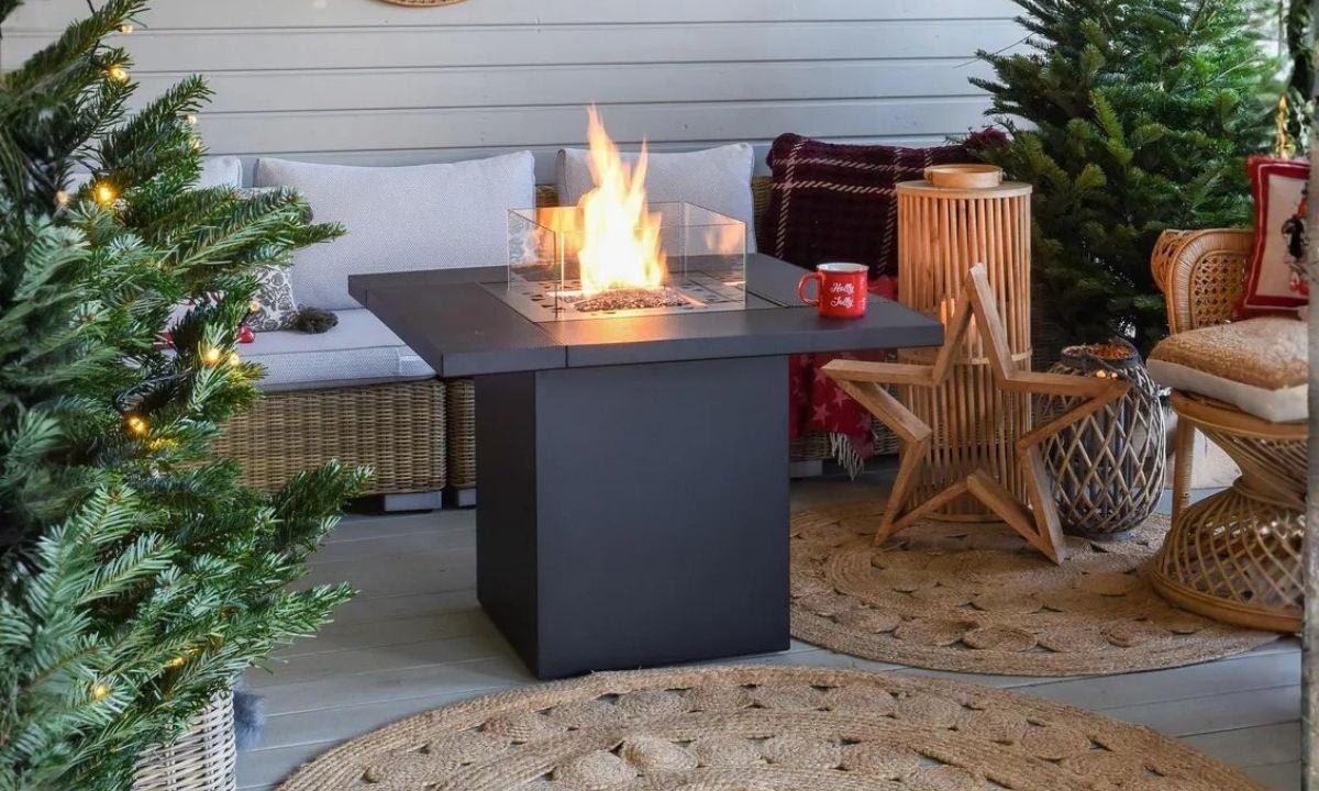 Gas Vuurtafel Voor Buiten | Vierkante | Planika Square - Chique Buiten Leven - Planika - Vuurtafel