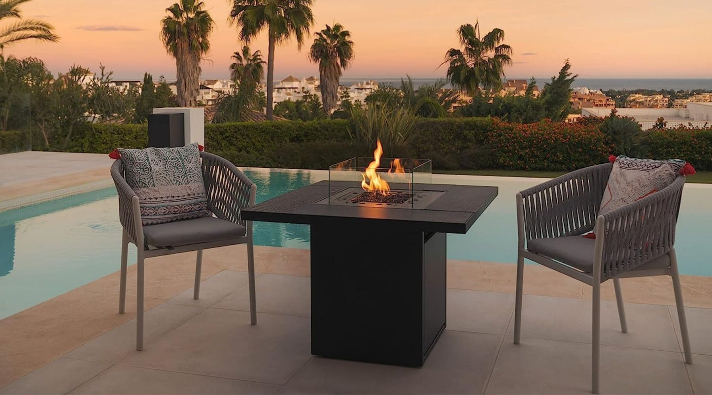 Gas Vuurtafel Voor Buiten | Vierkante | Planika Square - Chique Buiten Leven - Planika - Vuurtafel