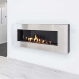 GlammFire Apollo Wand Bio-ethanolhaard 145 cm – Geborsteld Staal