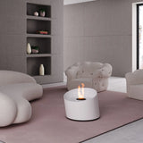 Vrijstaande bio-ethanol haard | GlammFire Contour Wit – 360° draaibaar design voor binnen