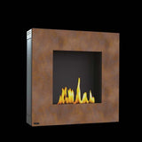 GlammFire Lotus Corten Roest Bio-ethanol Wandhaard | Hangende Designhaard van Corten Staal
