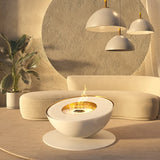 GlammFire Mileto Vrijstaande Bio-ethanol Haard Ø105 cm – Wit Design Statement voor Binnen
