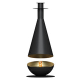 GlammFire Thales Plafond Bio-ethanol Haard Ø105 cm – Zwart Staal Designhaard