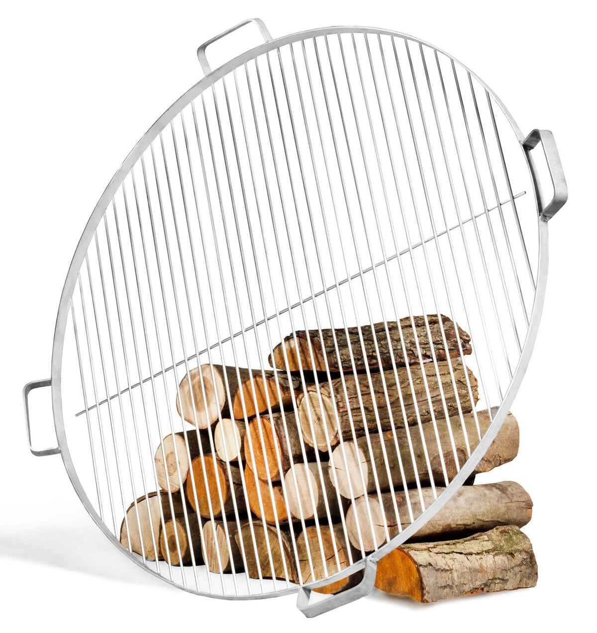 Grillrooster 60 cm van roestvrij staal met 4 handgrepen voor vuurschaal | CookKing