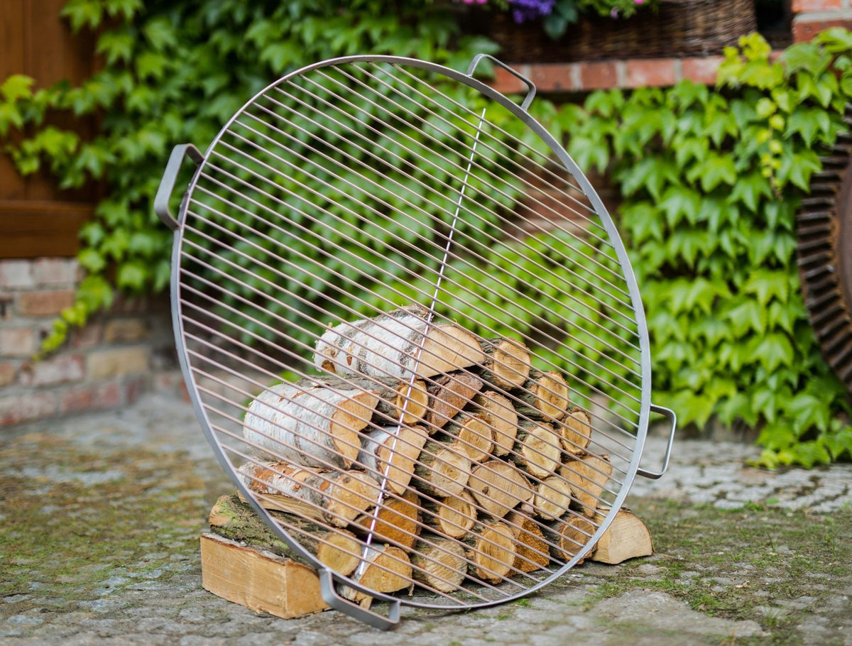 Grillrooster 60 cm van roestvrij staal met 4 handgrepen voor vuurschaal | CookKing