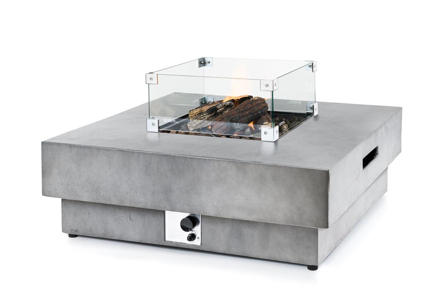 Happy Cocooning Vuurtafel Hestia Grey – Luxe Buitenhaard in Betonlook - Chique Buiten Leven - Happy Cocooning vuurtafel op gas