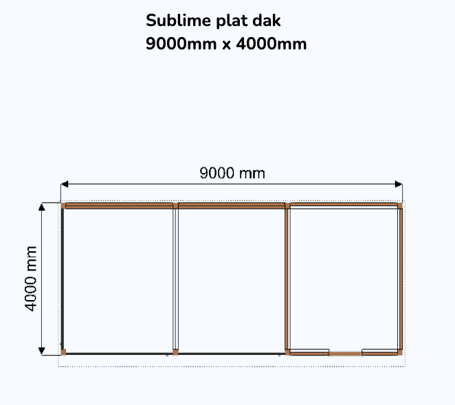 Douglas overkapping 900x400 met onbehandelde wanden en glazen schuifwanden | YARD Outdoor