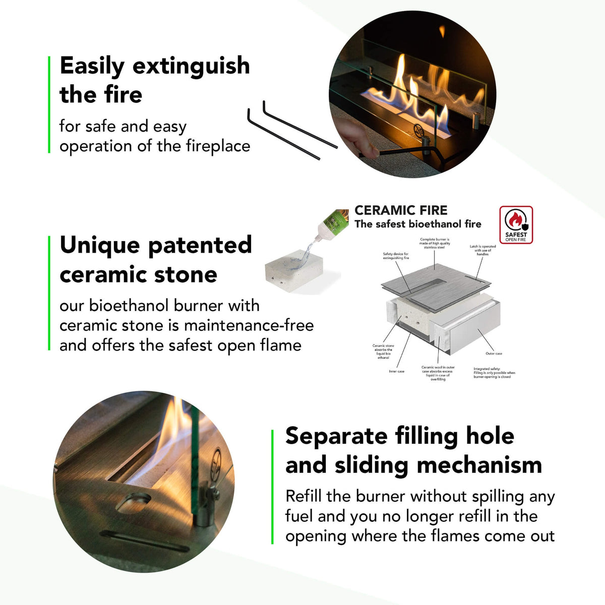 Kos Corner Bioethanol-Kamin