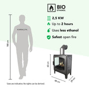 Stoove freistehender Bioethanol-Kamin, technische Daten