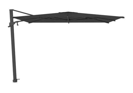 Jardinico Azore vrijhangende parasol 300x300 cm in zwart, met 360 graden rotatie en kantelfunctie – luxe outdoor design