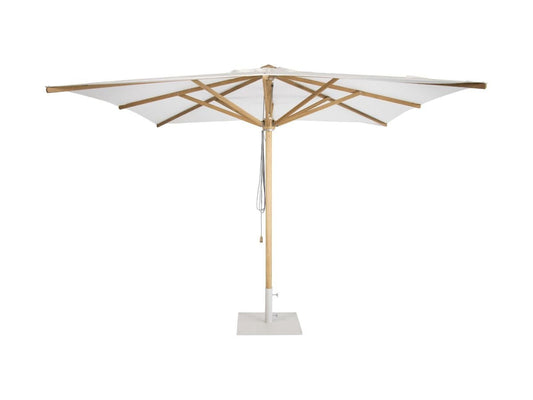 Jardinico Parasol MOOREA – Teak Middenmast met Weerbestendig Doek - Chique Buiten Leven - Jardinico Parasol
