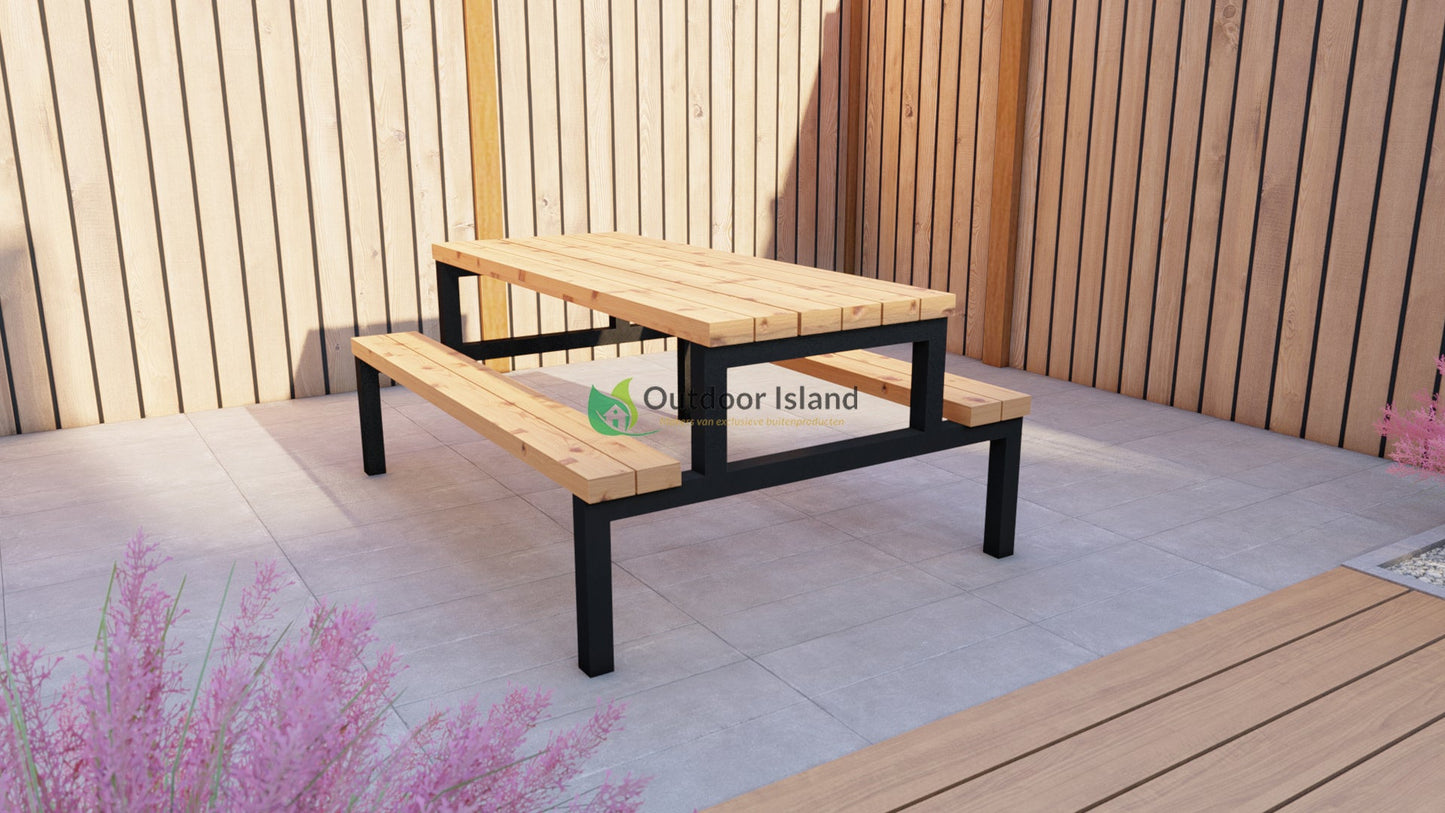 Kinderpicknicktafel van Douglas hout – Model H | Outdoor Island - Chique Buiten Leven - Outdoor Island - Kinderpicknicktafel