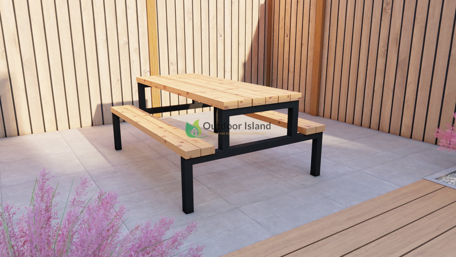 Kinderpicknicktafel van Douglas hout – Model H | Outdoor Island - Chique Buiten Leven - Outdoor Island - Kinderpicknicktafel