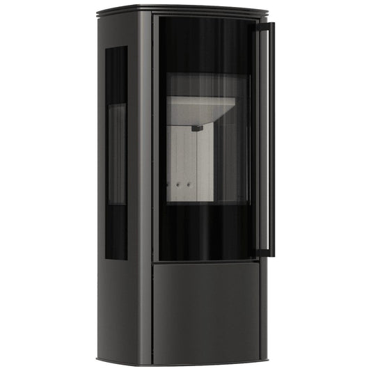 Kratki AB ENYO R VIEW houtkachel met glas aan drie zijden