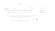 Technische tekening van de Kratki SPARK 700 brandercontainer