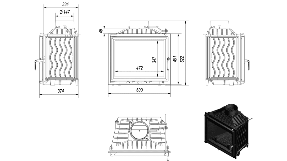 Technische tekening van de Kratki ANTEK