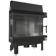 Kratki BLANKA 670/570 inbouwhaard hout 11 kW, driezijdig, zwarte Thermotec – productfoto