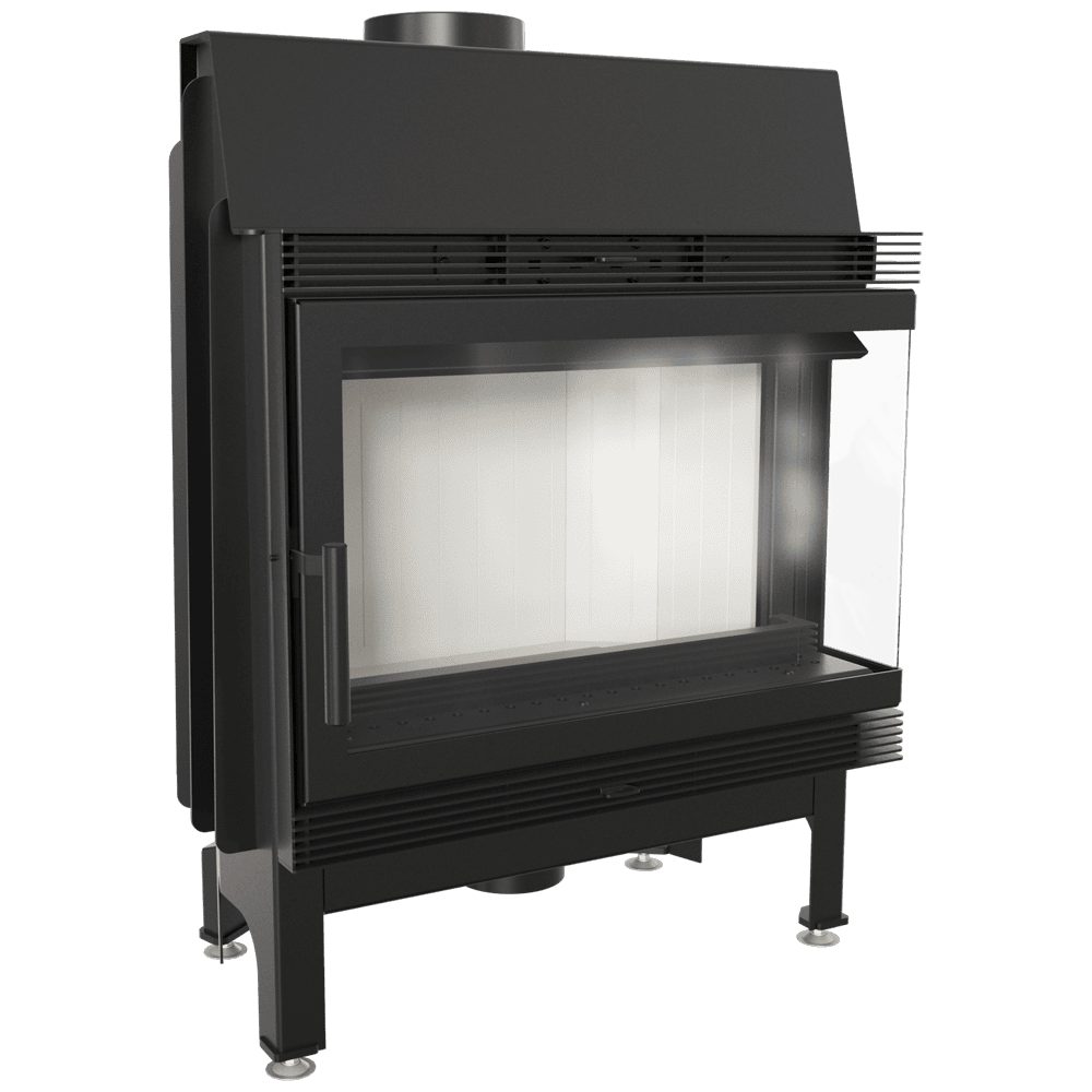 Kratki BLANKA 670/570 inbouwhaard hout 11 kW, hoekmodel rechts – productfoto