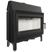Kratki BLANKA 910 brede inbouwhaard hout met keramisch glas