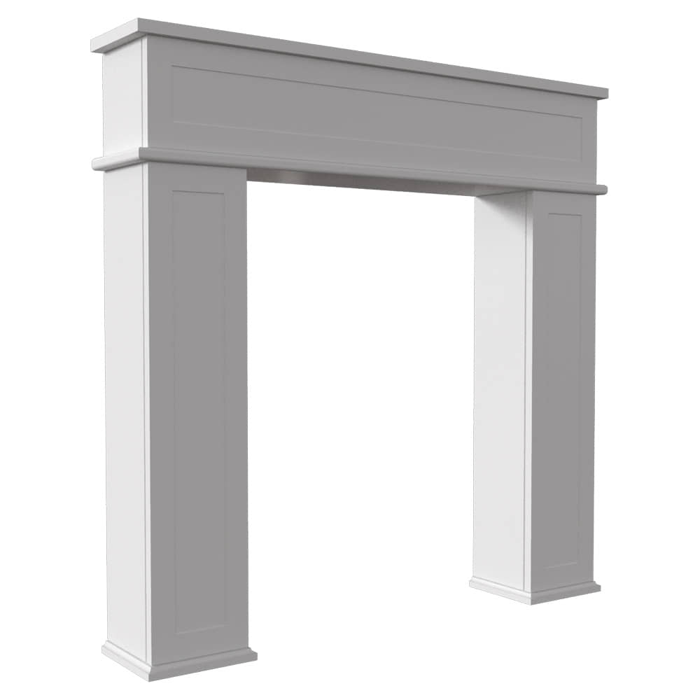 Kratki CANDLE TWIST wit decoratief haardportaal voor kaarsen, vooraanzicht