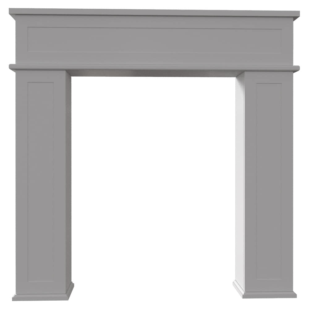 Kratki CANDLE TWIST haardconsole in wit, schuin aanzicht