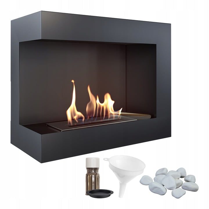 Kratki DELTA 600 links als set met decoratieve stenen