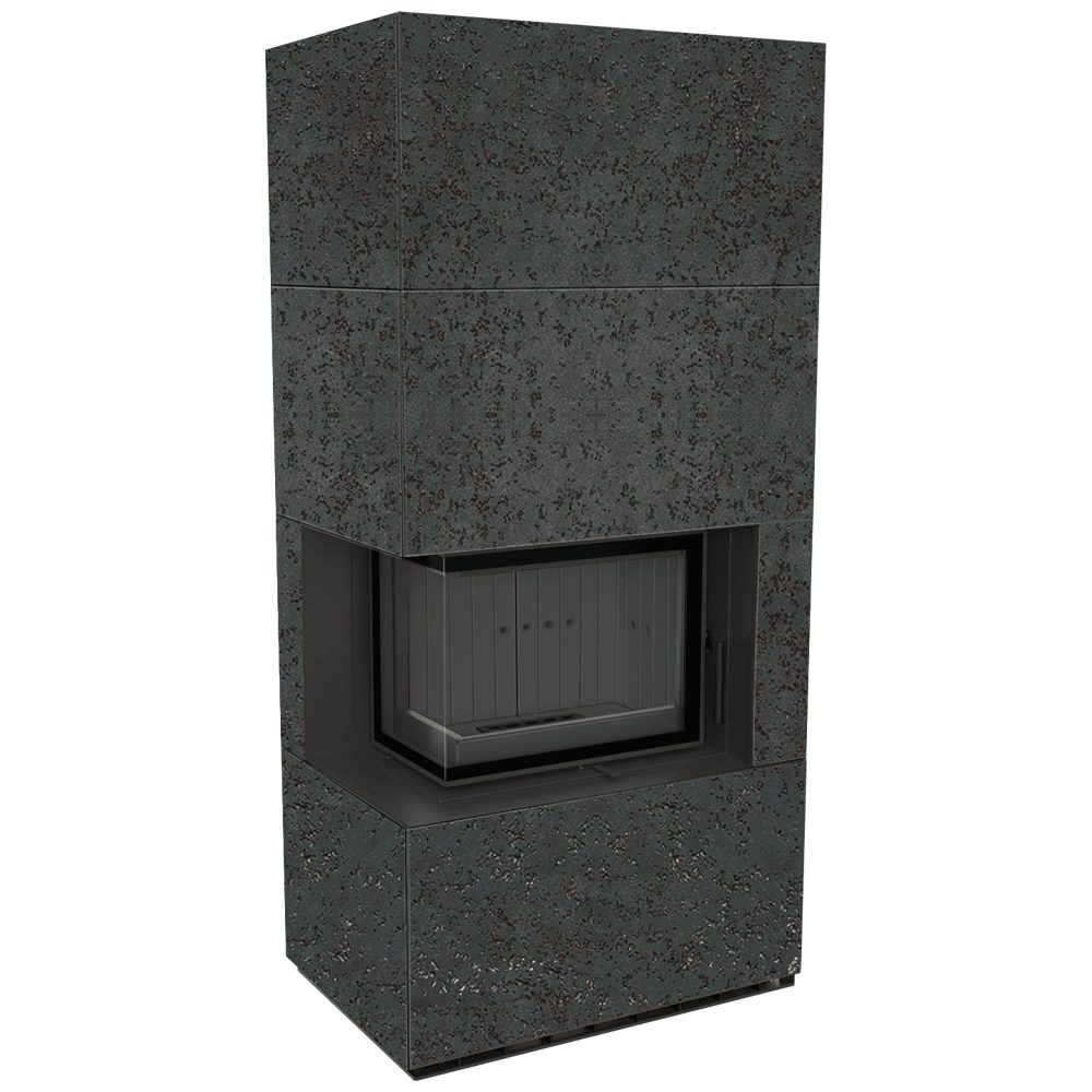Kratki FLOKI BOX in Oxide Nero, hoekmodel links