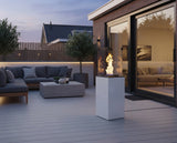 Gasheizstrahler für Außen – Patio Terrassenheizer mit Glasscheibe Weiß 8,2 kW Automatisch - 74kg | Kratki
