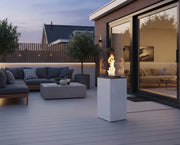 Gasheizstrahler für Außen – Patio Terrassenheizer mit Glasscheibe Weiß 8,2 kW Automatisch - 74kg | Kratki